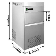 Machine à glaçons en grains - paillettes 85 kg - gaz écologique r290_1