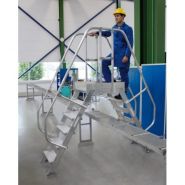 Passerelle Gentner et Fils - inclinée à 60° - largeur utile 600 mm avec 2 escaliers - cadre aluminium robuste_1