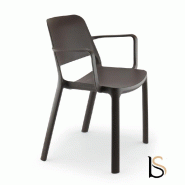 Fauteuil en polypropylène Maike - Sokoa - Chocolat_1