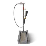 Lave-chaussures sur grille - Acier inoxydable 2 mm - Avec brosse de nettoyage et pulvérisation d'eau_1