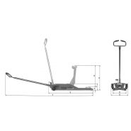 Req3005 - Cric rouleur compact Sam Outillage - 3 tonnes - Hauteur de levage 145-500 mm_1