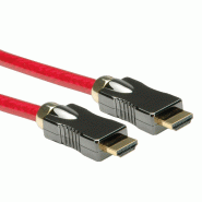 ROLINE Câble HDMI 8K (7680 x 4320) avec Ethernet, M/M, rouge, 5 m_1
