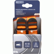 Sangle d'arrimage - SYNCHRO - sangles bagagères à boucle 2,5m (x2) - référence 930606_1