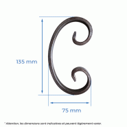 Volute H.135 x L.75mm - plat 12 x 6mm_1