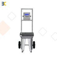 Balance de contrôle mobile complète MARQUES MM TI - sur roues, indicateur avec batterie, finition inox, portée jusqu'à 300kg_1