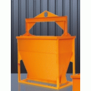 Benne à béton rectangulaire - Grand volume 1093(h) - Capacité 500L à 4000L - Déversement vertical_1