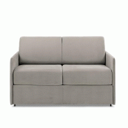 Canapé lit express Colosse - Couchage 120 cm - Matelas 22 cm mémoire de forme - Velours gris silver_1