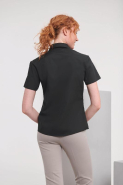 Chemise femme popeline polycoton manches courtes - Réf: RU935F - Entretien facile et tissu résistant_1