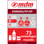 Palette plastique recyclé emboîtable avec 6 plots - Charge dynamique allant jusqu'à 300 Kg - EMB68N/PP/6P_1