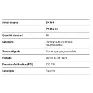Purgeur automatique digital programmable Topring - Pression max 230 psi - Réf. 59.365.10_1