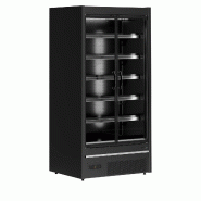 Vitrine réfrigérée combinable 2 portes - étagères profondes - 821L - Noir | Tefcold - MDCB937HB_1