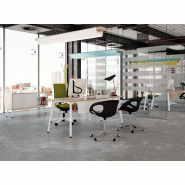 Bureau individuel Arky - 160, Blanc, Anthracite, Oui_1