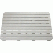 Caillebotis antidérapant à poser - l.80 x L.50 cm, blanc, imitation bois, traité anti-UV - Steppy_1