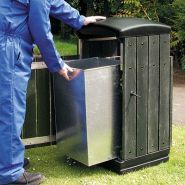 Enviropol - Poubelle publique Glasdon - 100 litres - robuste et recyclable_1