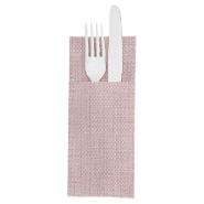 Serviette-étui pour couverts intissé effet matière bordeaux 33x40cm - par 700_1