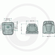 Siège adaptable pour cabine d'engin de TP - PVC - Largeur 455 mm - Hauteur 390 mm_1