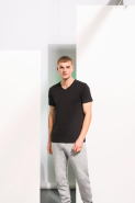 T-shirt homme col V Feel Good - Skinni Fit - 96% coton, toucher doux - Réf: SFM122_1