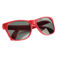 Lunettes de soleil en plastique - protection UV400 - couleur rouge - 20g_1