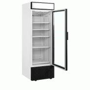 Armoire réfrigérée négative vitrée blanc/noir avec canopée LED - 440 L  | Tefcold - UFSC1450GCPNF_1