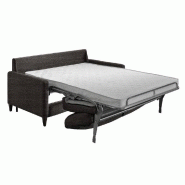 Canapé convertible express Oslo Tweed Taupe Sand - Couchage 140x197 cm - Matelas 16 cm - Sommier à lattes Renatonisi_1