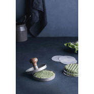 Presse à hamburgers en fonte d'aluminium - Lacor - Pommeau en bois ergonomique et revêtement anti-adhésif_1