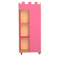 Tour à livres - 4 faces de rangement - Bacs hauts - Roulettes multidirectionnelles - Réf. LEC.TL_1