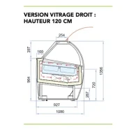 Vitrine réfrigérée service arrière idéale pour la présentation de vos délices glacés - MYRTE_1