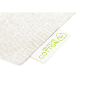 Trousse de toilette zippée en coton recyclé - 100% coton - Couleur beige - Poids 18g_1