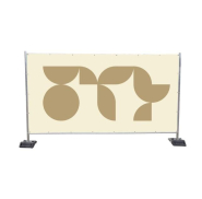 Banderole imprimée grand format - adaptée aux barrières métalliques de type Héras - Héras_1