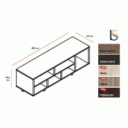 Meuble de service Lithos - Dellarovere - Chêne foncé_1