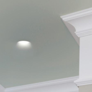 Spot encastré en plâtre Len - GU10 50W max - blanc - forme ronde ou carrée - marque Indeluz_1