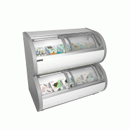 Vitrine froid négatif à deux niveaux Blanc - 408 L | Tefcold - TD500_1