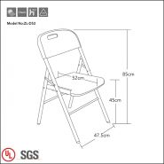 ZL-D55RA - Chaise pliante en plastique - Zhejiang Huzoli Metal Products Co., Ltd - résistante et portable_1
