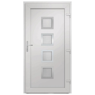 Vidaxl porte d'entrée anthracite 108x208 cm pvc 3187860_1