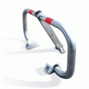 Bloc parking en acier galvanisé - 6308809 - Tube 50 mm avec bande réflecto rouge et pieds téléscopiques_2