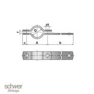 Colliers de fixation - Schwer Fittings - RS-C-D selon DIN 3567 Form D avec vis et écrous inclus_1
