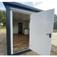 Conteneur aménagé 6×2,40 m - WC, douche et cuisine_1
