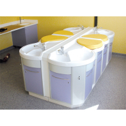 Paillasse de puériculture Ondine - Réf SPE 1350 - BIOLAB - Dimensions 1350x670x900 mm - Plateau monocoque avec baignoire_1