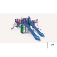Structure de jeu combinée pour enfants de 5 à 12 ans - hauteur de chute 343 cm - Pzp-h-1300 - Go-Elan - capacité 120 enfants_1