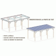 Abri camping-car ouvert evasion 1 / structure en bois / toiture plate / 7.37 x 3.30 m_1