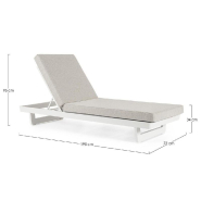 Bain de soleil simple inclinable Infin blanc WG20 72 x 195 x 95 cm - par 2_1