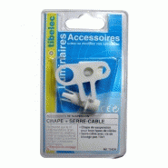 Chape de suspension tibelec, plastique, blanc