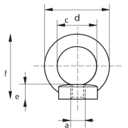 Anneau de levage femelle DIN 582 - REF : 42000 - Acier, capacité 0,07t à 21t, finition zingage_1