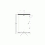 Garage simple bois canberra b / 25.37 m² / toit plat / porte basculante / 4.22 x 6 x 2.34 m_1