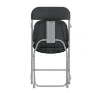 Lucy - chaise pliante en plastique attachable - Vif Furniture - gris/gris - pour extérieur et collectivité_1