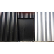 Porte de service industrielle - 1 ou 2 vantaux - Simple ou double peau - PV thermique et acoustique 39dB_1