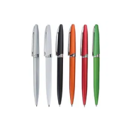 Stylo Modèle Sobre - bille noire - corps plastique et clip métal - 13,3 cm_1