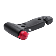 Marteau d'urgence multifonctionnel avec coupe-ceinture et lampe LED - livré avec piles bouton_1