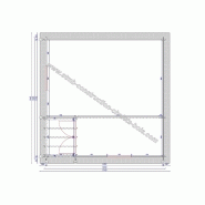 Chalet bois plain-pied Amiens 36 - madrier 44 mm - 36 m² - kit - double pente - sapin du Nord naturel_1
