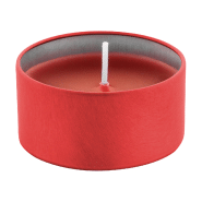 Bougie à la vanille - boîte en métal - couleur rouge - 60g_1
